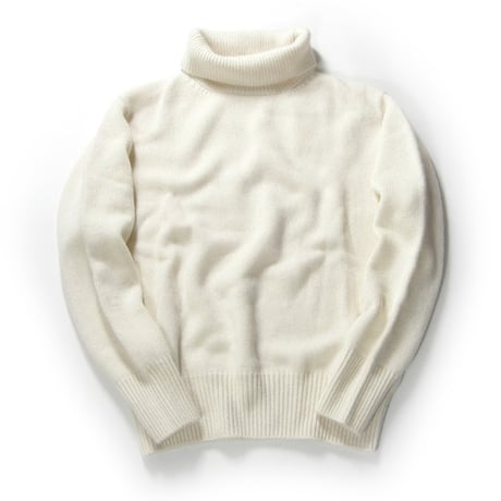 Rencontrant × SHIPS ／ レンコントラント × シップス　カシミヤ タートルネックニット 日本製 オフホワイト ｜ 秋冬　（No.360384）