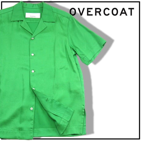 OVERCOAT / オーバーコート　オープンカラーシャツ 日本製 半袖シャツ シャツ グリーン 開襟 オープンカラー 春夏