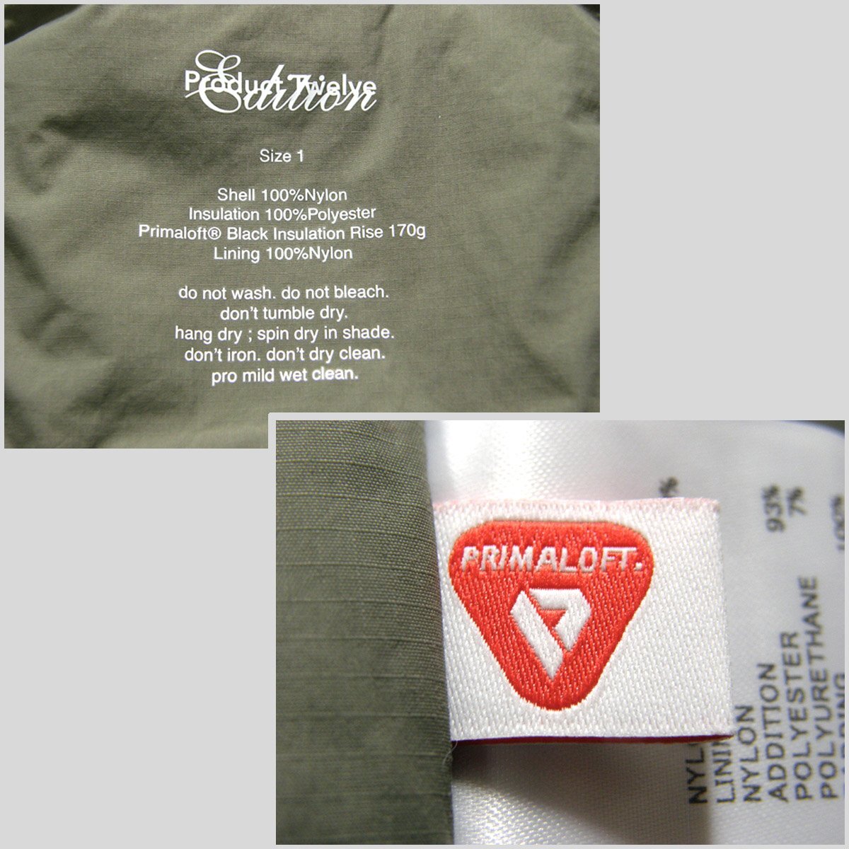 た*て様 【新品】product twelve×edition プリマロフトカー Edition × Product Twelve × PERTEX SHIELD × PRIM