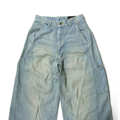 YUKI HASHIMOTO ／ ユウキハシモト　ダブルニー デニム バギー パンツ 日本製 BAGGY TWISTED DOUBLE KNEE JEANS ジーンズ ジーパン ｜ オールシーズン