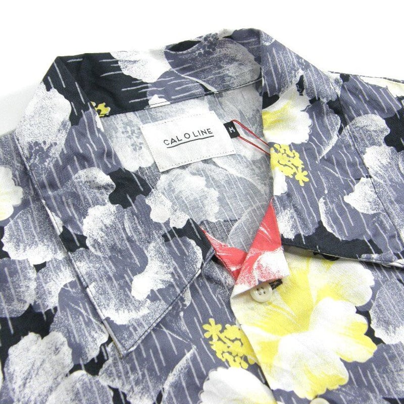 CAL O LINE 半袖 開襟 シャツ コットン キュプラ 新品 CAL O LINE ／ キャルオーライン アロハシャツ 日本製 開襟 半袖