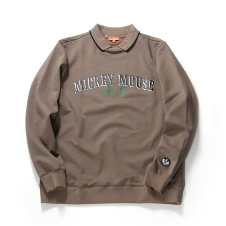 BEAMS GOLF ORANGE LABEL × Disney ／ ビームスゴルフ × ディズニー　襟付き プルオーバー 日本製 長袖 シャツ カットソー UVカット ミッキー ゴルフ ビームス