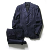 MP di Massimo Piombo ／ エムピーディマッシモピオンボ　シルク リネン セットアップ スーツ イタリア製 ネイビーブルー ｜ 春夏　（No.272206）