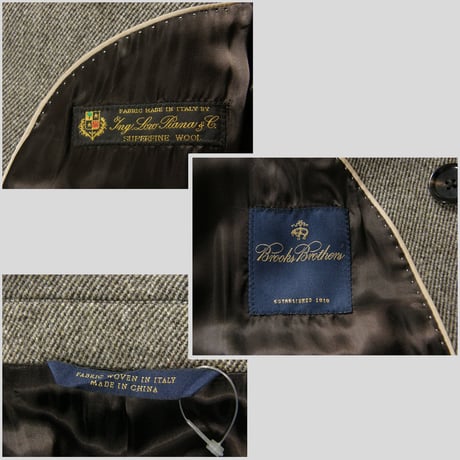 BROOKS BROTHERS × Loro Piana ／ ブルックスブラザーズ × ロロピアーナ　ウール コート イタリア製 ツイード ダブルチェスター ｜ 秋冬　（No.262627）