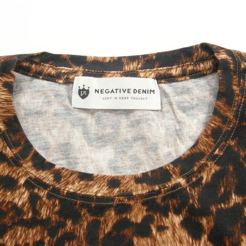 NEGATIVE DENIM / ネガティブデニム 半袖 Tシャツ 日本製 レオパード 