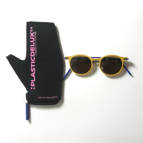 PLASTICDELUX × CARL ZEISS VISION CR39 ／ プラスティックデラックス × カールツァイス　紫外線99.9％以上カット サングラス イエロー ブルー