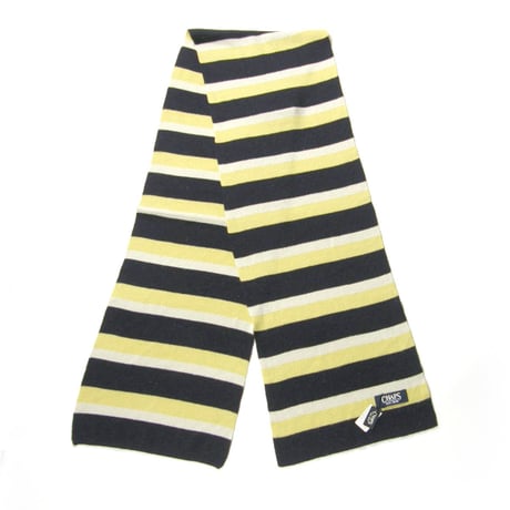 CHAPS Ralph Lauren ／ チャップス ラルフローレン　アンゴラ混 マフラー 日本製 ボーダー ミモザ ネイビー ｜ 秋冬　（No.240696）