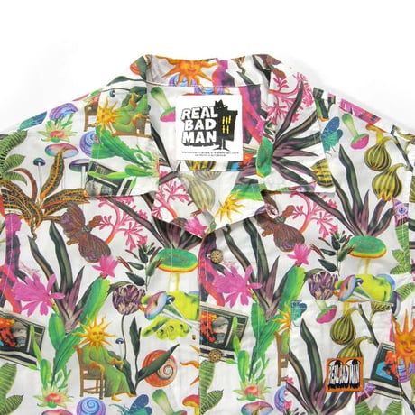 REAL BAD MAN ／ リアルバッドマン　サイケデリック 総柄 半袖シャツ マルチカラー Stussy ステューシー ｜ 春夏