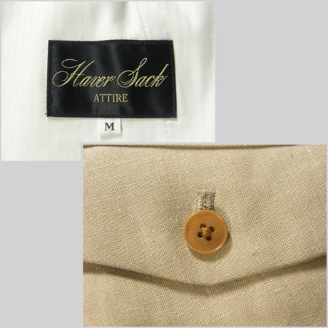 HAVERSACK ／ ハバーサック　ヘンプ ハイウエスト ワイドパンツ 日本製 ベージュ ｜ 春夏　（No.370533）