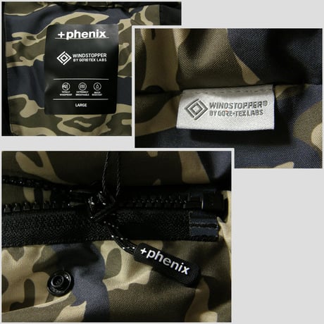 +phenix × WINDSTOPPER プロダクト by GORE-TEX LABS ／ プラスフェニックス × ウィンドストッパー ゴアテックス　防水 防風 ダウン コート ｜秋冬　371064