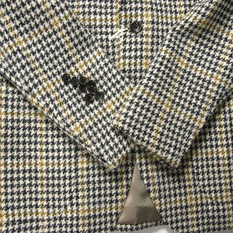 BEAMS F × HARRIS TWEED ／ ビームスF × ハリスツイード　ハウンドトゥースチェック ジャケット 日本製 ｜ 秋冬　（No.370217）