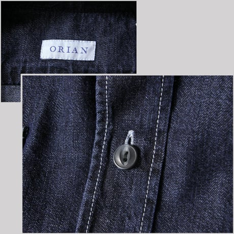 ORIAN × BEAMS F ／ オリアン × ビームスF　デニムシャツ イタリア製 ワークシャツ シャンブレー ダンガリーシャツ 長袖シャツ ｜ オールシーズン　（No.360568）