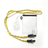 FOLK ROPE ／ フォークロープ　極太ストラップ ＋ クリアポーチ 日本製 ブルー ｜ オールシーズン　（No.344465）