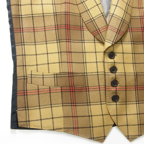 TOMORROWLAND × Lochcarron of Scotland ／ トゥモローランド × ロキャロン　ウール ベスト タータンチェック ブロンド ｜ 春 秋冬　（No.270273）