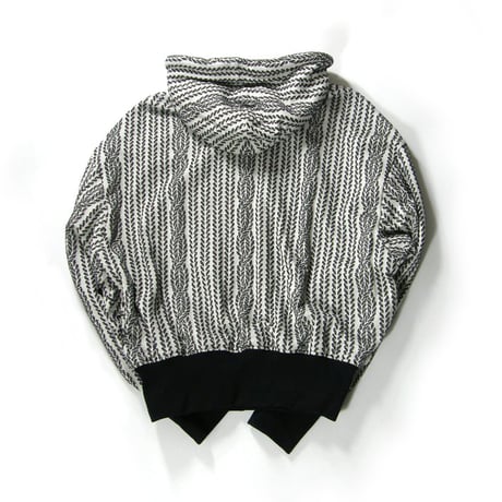 anrealage homme ／ アンリアレイジ オム　ロープニット ジャガード パーカー 日本製 プルオーバー フーディー ｜ 春 秋冬　（No.380136）