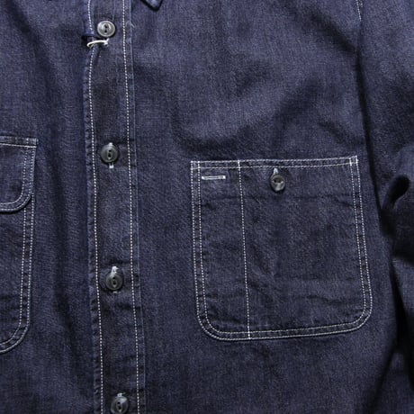 ORIAN × BEAMS F ／ オリアン × ビームスF　デニムシャツ イタリア製 ワークシャツ シャンブレー ダンガリーシャツ 長袖シャツ ｜ オールシーズン　（No.360568）
