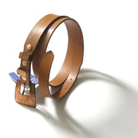 NORTH WORKS × WESTOVERALLS ／ ノースワークス × ウエストオーバーオールズ　ブライドルレザー ベルト 日本製 バックル 銅 ブラウン ｜ オールシーズン　（370496