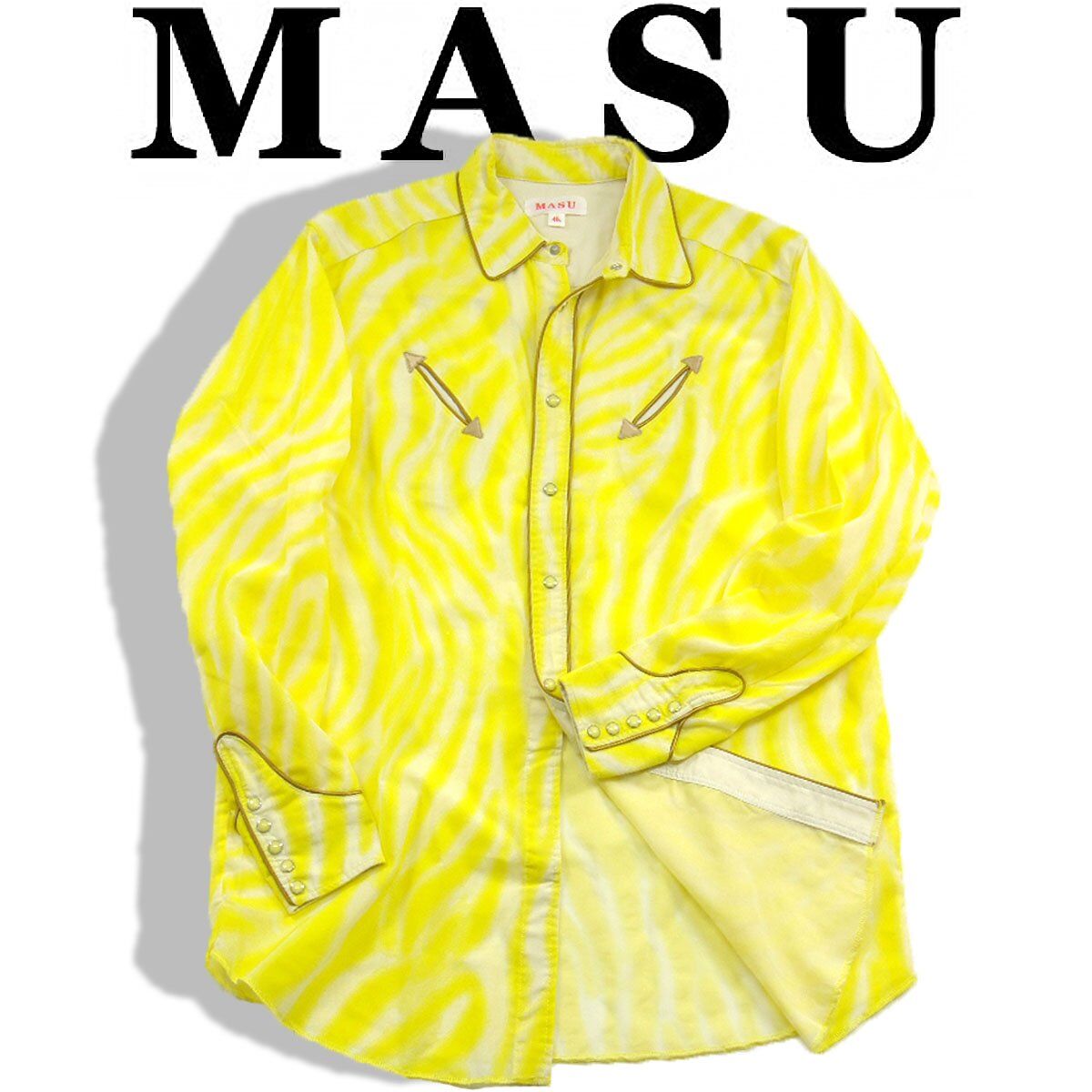 MASU長袖シャツ MASU ／ エムエーエスユー 長袖シャツ SEE-THROUGH WESTERN SHIRT