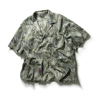 SUNNY SPORTS × LIBERTY ／ サニースポーツ × リバティ　Abbey Road 半袖シャツ 日本製 アビーロード ペイズリー オリーブ ｜ 春夏