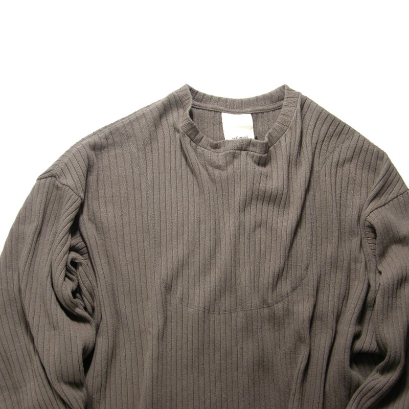 refomed ／ リフォメッド コットン リブ ニット ロンT 日本製 サーマル