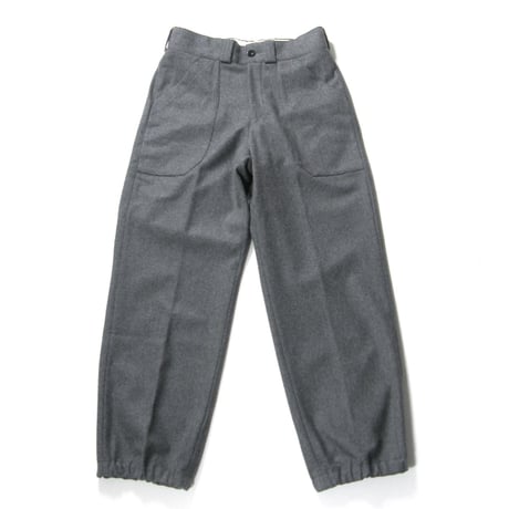 Tangent ／ タンジェント　尾州 ウール ライトメルトン ジョガーパンツ 日本製 スラックス トラウザーズ ミリタリー グレー ｜ 春 秋冬　（No.370216）