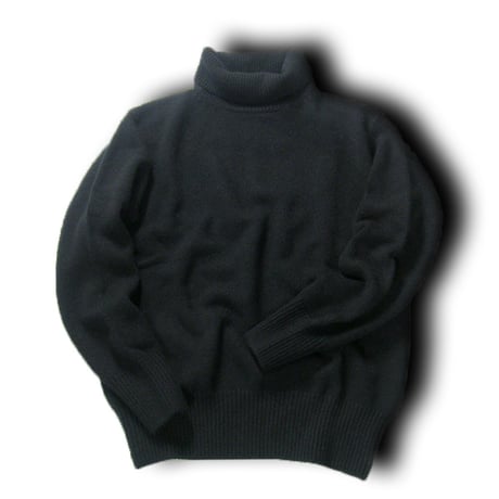 Rencontrant × SHIPS ／ レンコントラント × シップス　カシミヤ タートルネックニット 日本製 ブラック ｜ 秋冬　（No.360385）