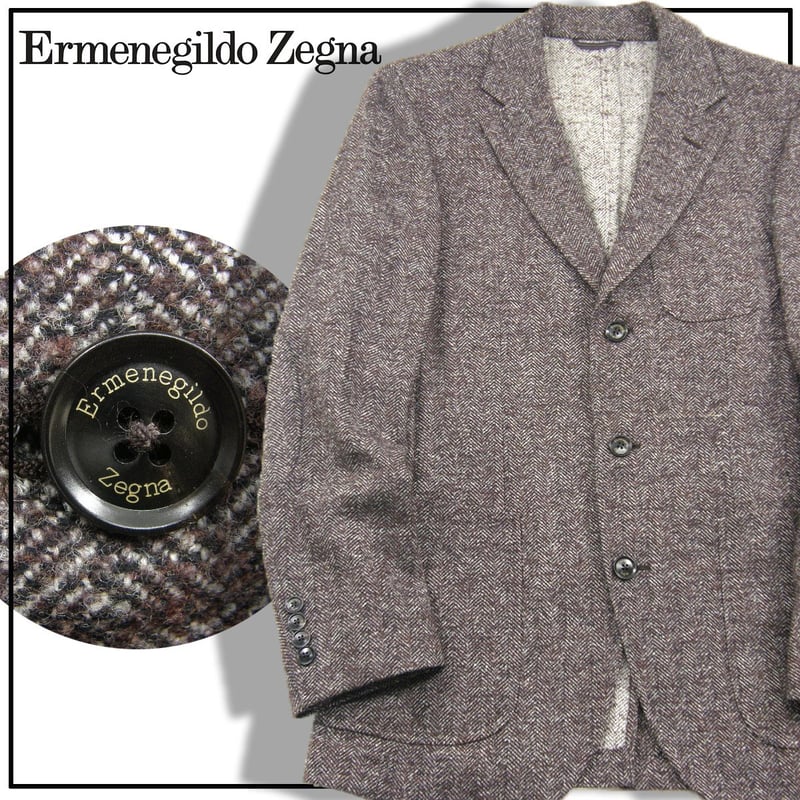 Ermenegildo Zegna / エルメネジルド ゼニア ジャケット スイス製 ヘリンボ...