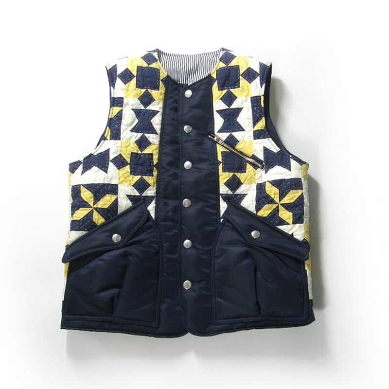 KHOKI ／ コッキ ハンドキルト 中綿ベスト 日本製 アメリカンキルト MA