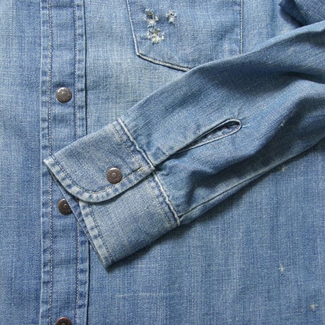Levi's ／ リーバイス　オレンジタブ デニムシャツ ウエスタンシャツ 長袖シャツ 70s Light Weight Den Female ｜ オールシーズン　（No.300482）