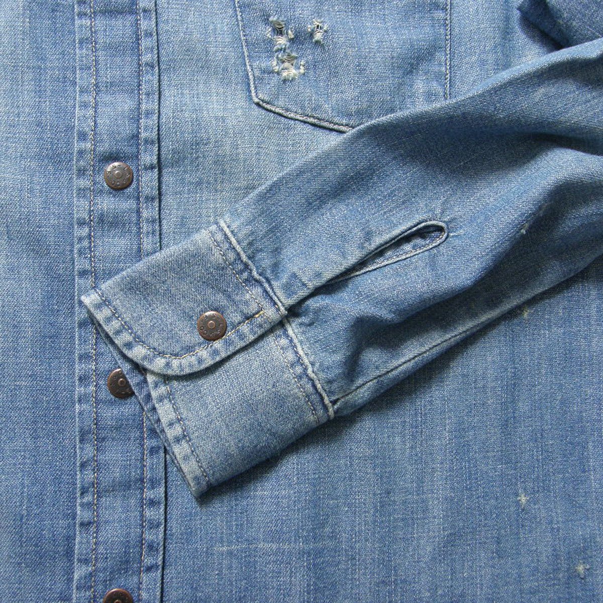 USA製 70s 古着 levis リーバイス オレンジタブ デニム シャツ Levi's ／ リーバイス オレンジタブ デニムシャツ ウエスタン