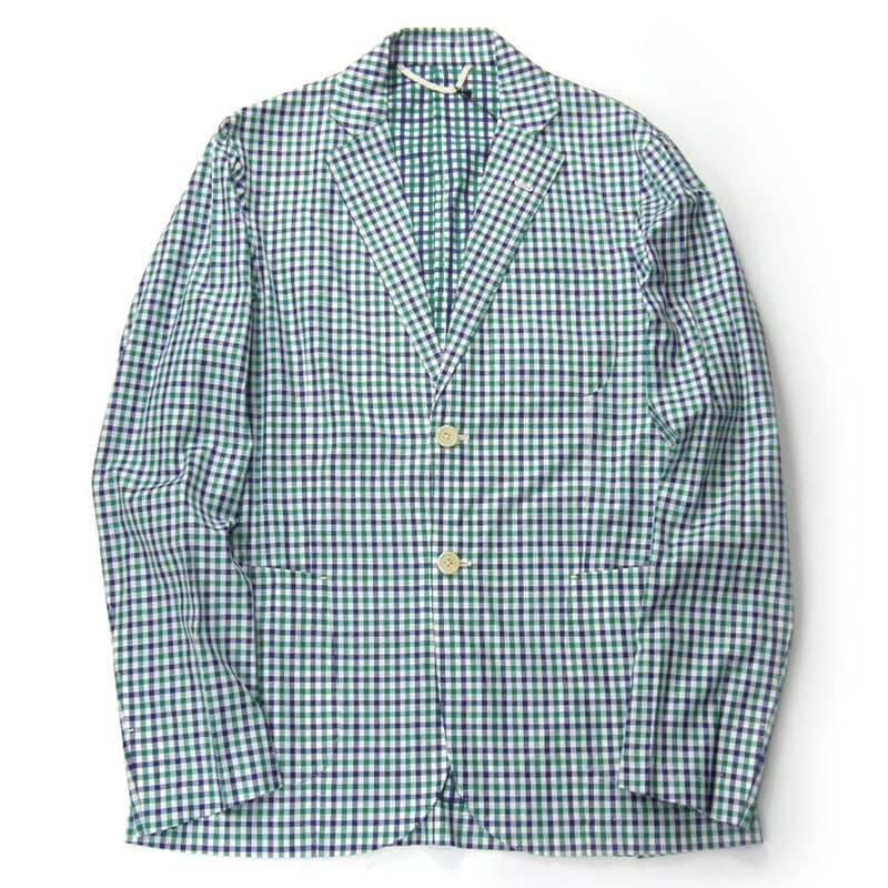G.INGLESE ハンド多用 コットン シャツジャケット チェック イタリア製 G.Inglese ／ ジ・イングレーゼ 軽量 アンコンジャケット イタリア製