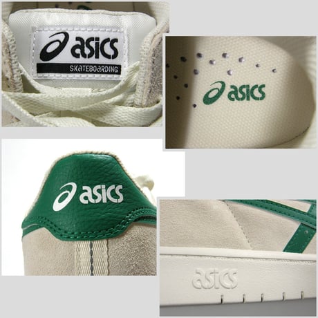 ASICS ／ アシックス　SKATEBOARDING JAPAN PRO レザー スニーカー オフホワイト グリーン ｜ オールシーズン