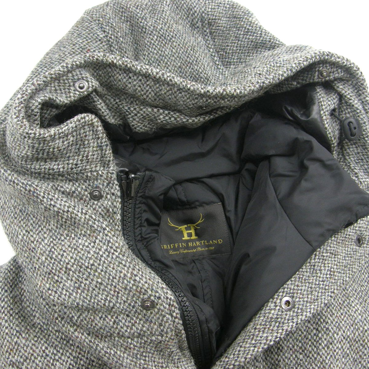 新品未使用タグ付】GRIFFIN HARTLAND ハリスツイード ポンチョ 新品未使用タグ付】GRIFFIN HARTLAND ハリスツイード ポンチョ