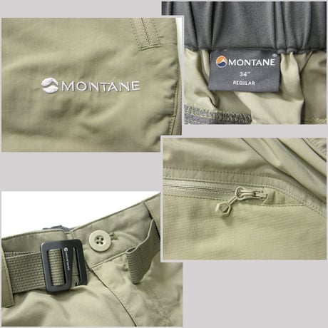 MONTANE × Tactel × CORDURA ／ モンテイン × タクテル × コーデュラ　撥水 耐風 通気 耐久 軽量 薄手 テラパンツ Terra Pants  ｜ 春夏 秋