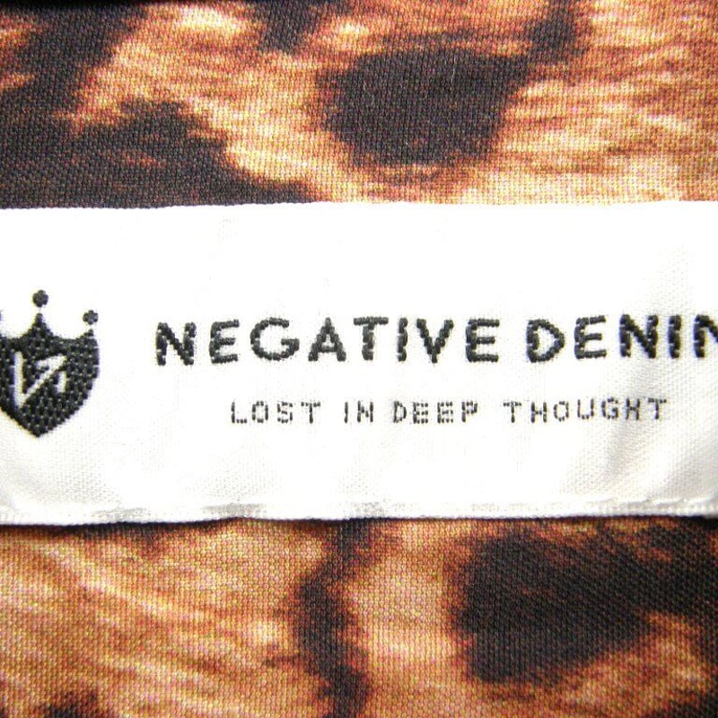 NEGATIVE DENIM / ネガティブデニム 長袖シャツ 日本製 レオパード 綿 