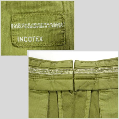 INCOTEX ／ インコテックス　コットン トラウザーズ ルーマニア製 スラックス パンツ グリーン ｜ 春夏 秋　（No.272218）