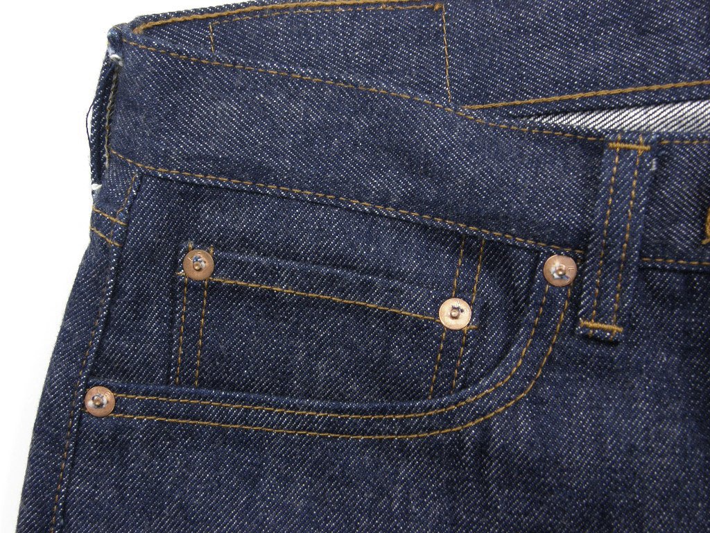LE ／ エルイー リジットデニム パンツ 日本製 CO インディゴ
