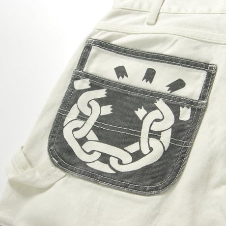 EVERYDAYS × FIFTH GENERAL STORE × JOURNAL STANDARD ／ エブリデイズ × フィフスジェネラルストア　ダブルニー ペインターパンツ デニム ホワイト