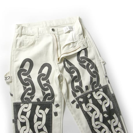 EVERYDAYS × FIFTH GENERAL STORE × JOURNAL STANDARD ／ エブリデイズ × フィフスジェネラルストア　ダブルニー ペインターパンツ デニム ホワイト