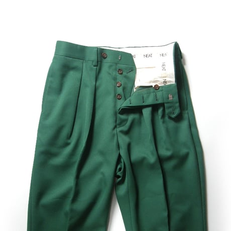 NEAT ／ ニート　トラウザーズ 日本製 T/C BRUSHED LINING STANDARD 裏起毛 パンツ グリーン ｜ 秋冬　（No.360577）
