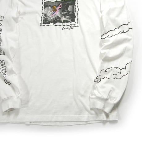 Carne Bollente ／ カルネボレンテ　アート 刺繍 ロンT 長袖 Tシャツ カットソー Three Asses L/S Tee ホワイト ｜ 春 秋冬　（No.360660）