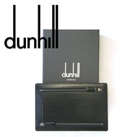 dunhill ／ ダンヒル　レザー トラベルケース フランス製 ポーチ チケットケース ネイビー ｜ オールシーズン　（No.281762）