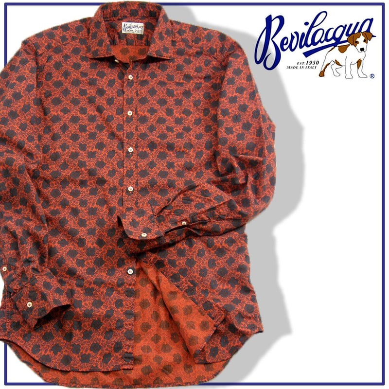 Bevilacqua / ベヴィラクア コットン シャツ イタリア製 長袖シャツ 花 