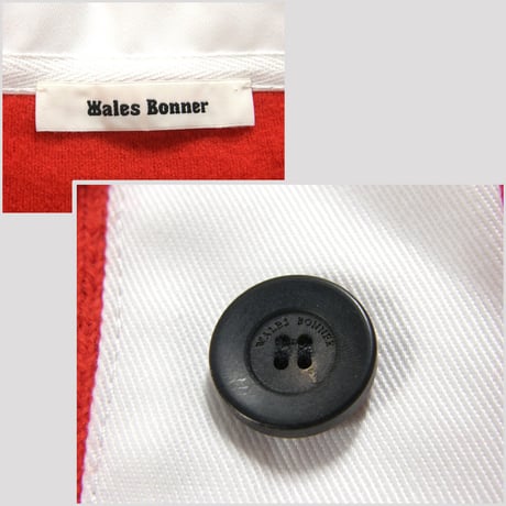 WALES BONNER ／ ウェールズボナー　メリノウール ニット ポロシャツ 長袖 ハーフボタン ｜ 秋冬　（No.370885）