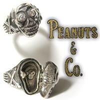 PEANUTS＆Co. ／ ピーナッツカンパニー　ポイズンリング シルバー925 ジルコニア ドクロ スカル リング 指輪 ロケットリング Skull Poison Ring Zirconia