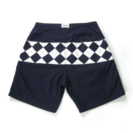 NALUTO TRUNKS × TOMORROWLAND ／ ナルトトランクス × トゥモローランド　山口縫製 サーフトランクス 日本製 ショートパンツ アーガイル ネイビー ｜ 春夏