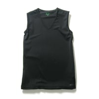 BEAMS GOLF × FREEZE TECH ／ ビームスゴルフ × フリーズテック　氷撃インナー 冷感 インナーシャツ 日本製 Vネック ノースリーブ 抗菌防臭 ブラック ｜ オールシーズン
