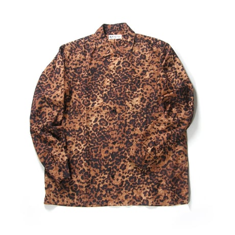 NEGATIVE DENIM ／ ネガティブデニム　レオパード 長袖シャツ 日本製 国産デニム 岡山 児島 ジャパンブルー ｜ オールシーズン　（No.350032）