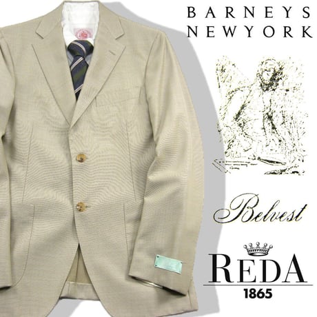 Belvest × BARNEYS NEWYORK × REDA / ベルベスト バーニーズ ニューヨーク レダ　スーツ イタリア製 バーニーズニューヨーク セットアップ ベージュ