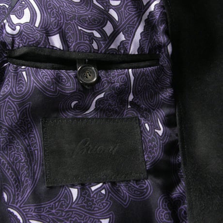 Brioni ／ ブリオーニ　牛革 スエードレザー ジャケット イタリア製 ブラック ｜ 秋冬　（No.272498）